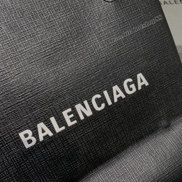 Balenciaga專櫃爆款小牛皮手提托特包 巴黎世家牙籤紋黑色小號方形購物包 fyj1682